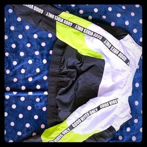 A nice cropped neon green jacket.